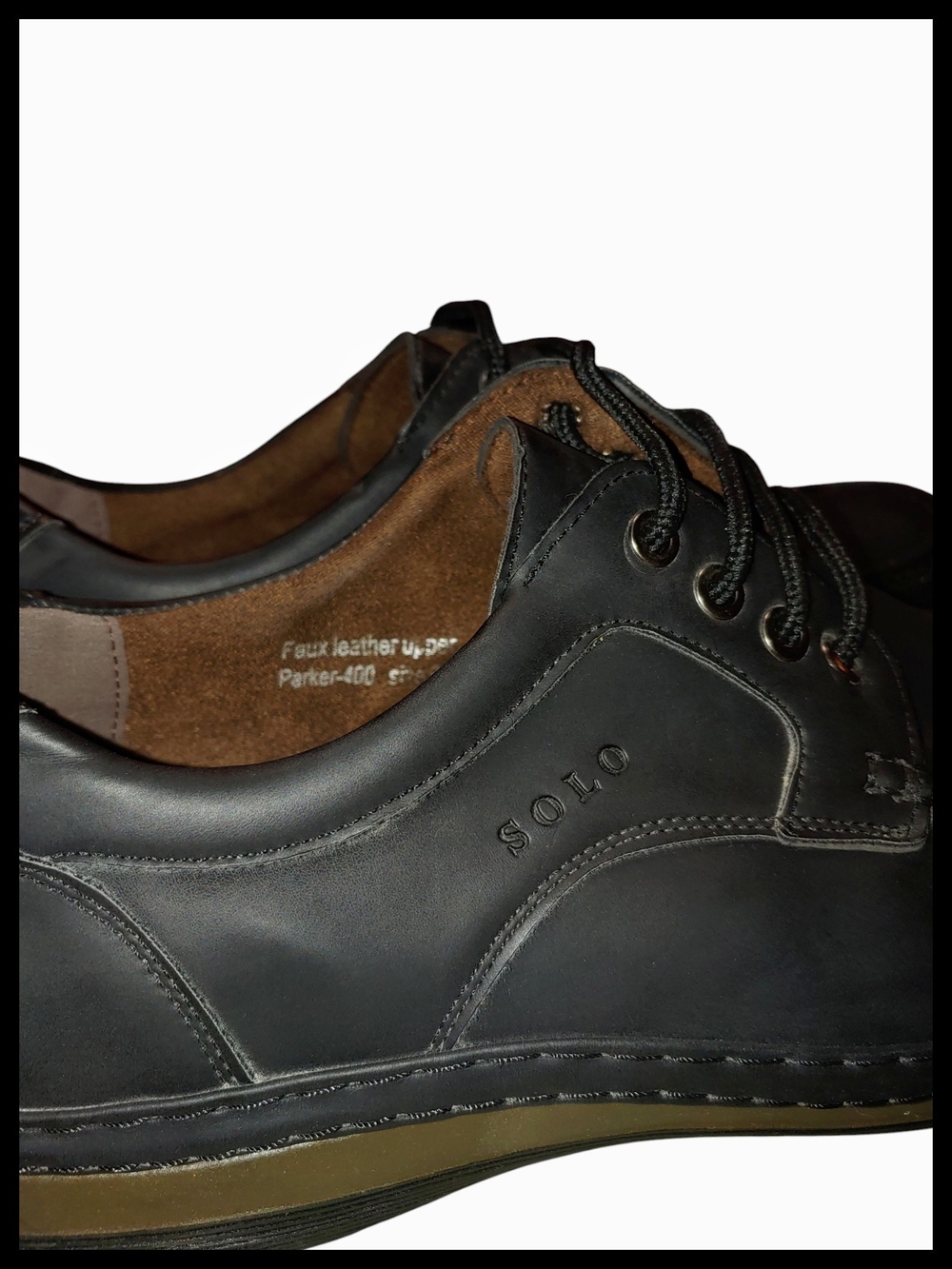 SOLO Men's Black Casual Lace-Up Shoes - Picture 2 of 9
